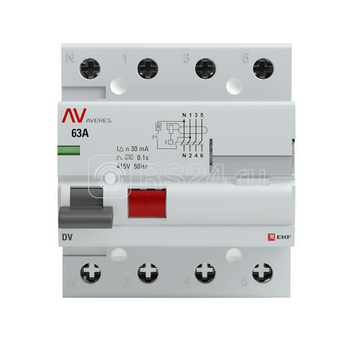    () 4 63 500  AC DV AVERES EKF rccb-4-63-500-ac-av