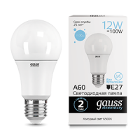   LED Elementary A60 12 E27 6500 Gauss 23232