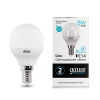   LED Elementary Globe E14 8 4100 Gauss 53128