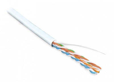 UTP4-C5E-SOLID-WH-305   UTP (U/UTP) .5e 4  (24AWG)  (solid) PVC (305) . () Hyperline 42010