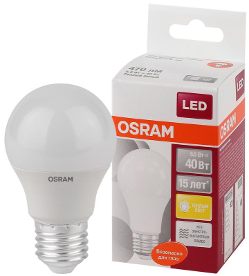   LED STAR CLASSIC A 40 5.5W/827 5.5  2700 . . E27 470 220-240 . . OSRAM 4052899971516