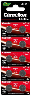    "" G10 Mercury Free AG10-BP0%Hg 389A/LR1130/189 BL-10 (.10) Camelion 12818